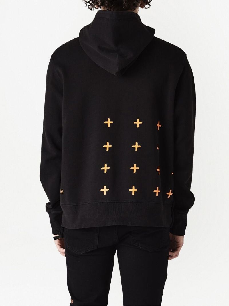 Black Fake Print Hoodie