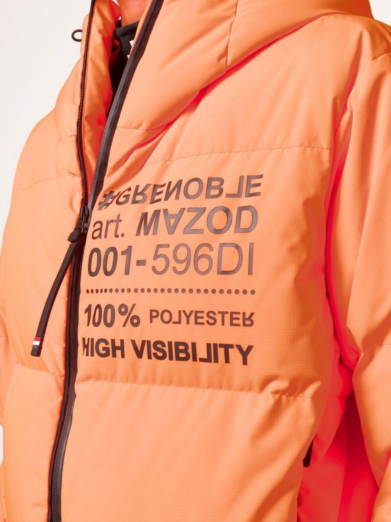 Orange Logo-print Puffer Jacket