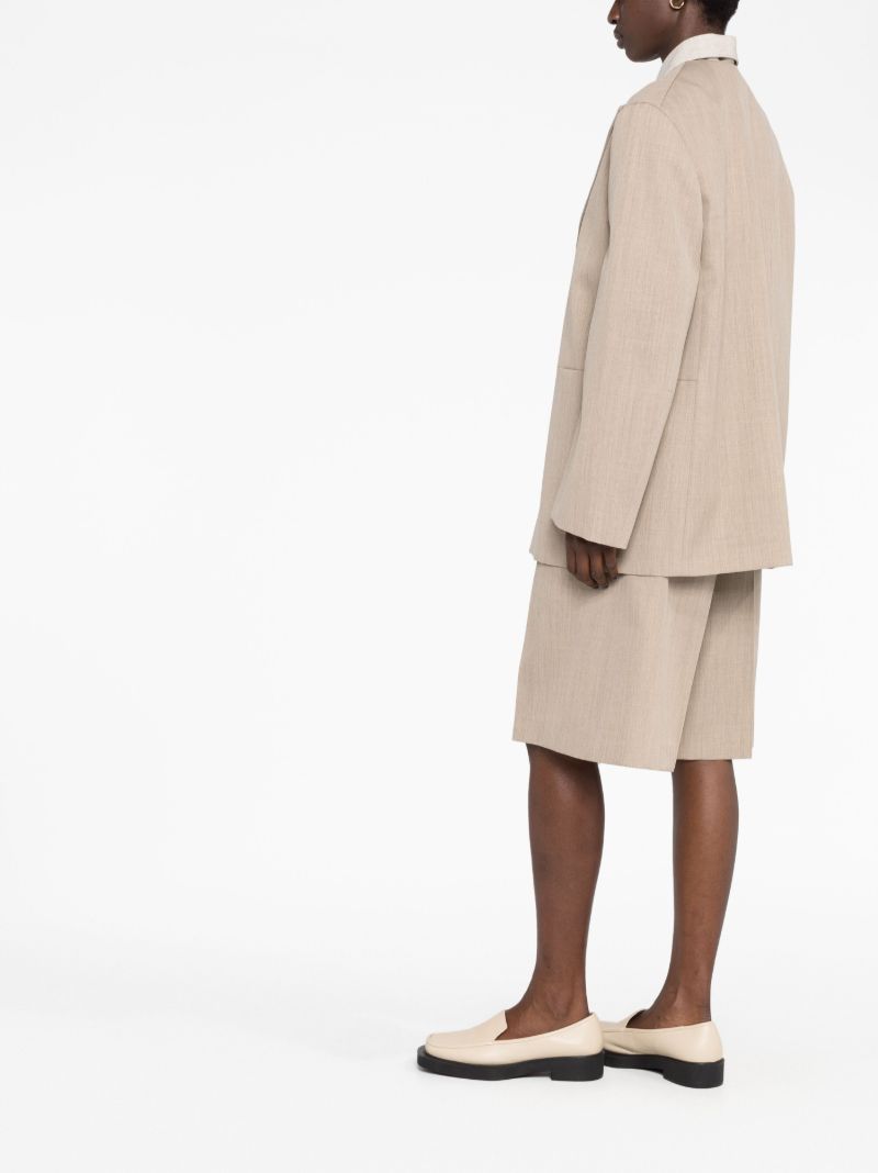 Neutral Oversized Wool Jacket