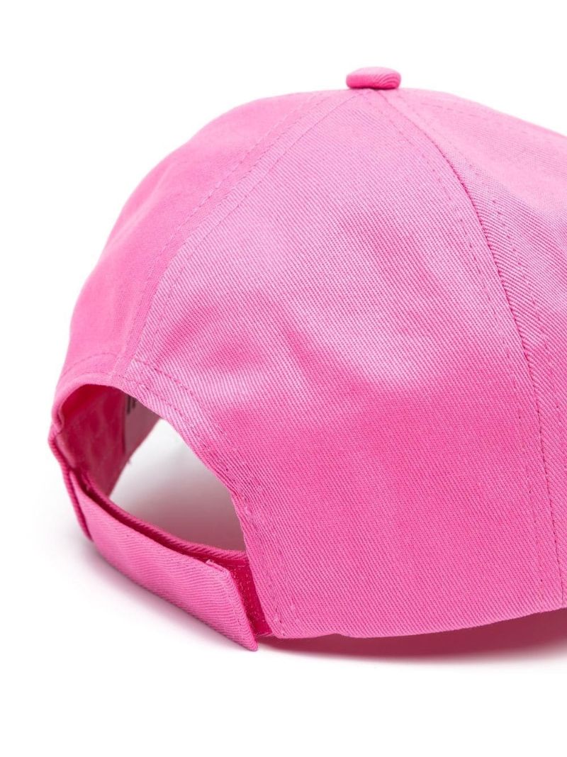 Pink Embroidered Logo Organic Cotton Cap