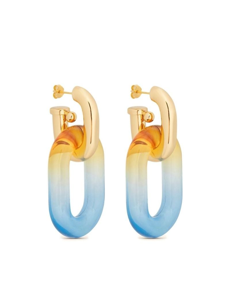 Gold-tone Xl Link Hoop Earrings