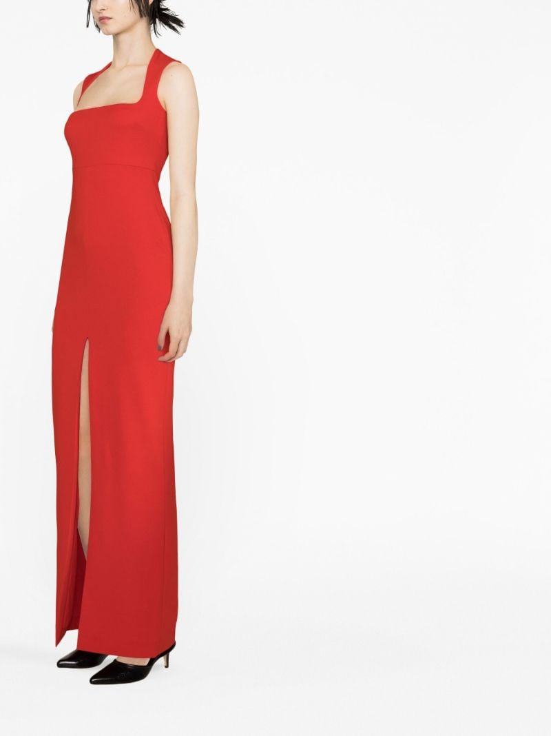 Red Sofia Square Neck Maxi Dress