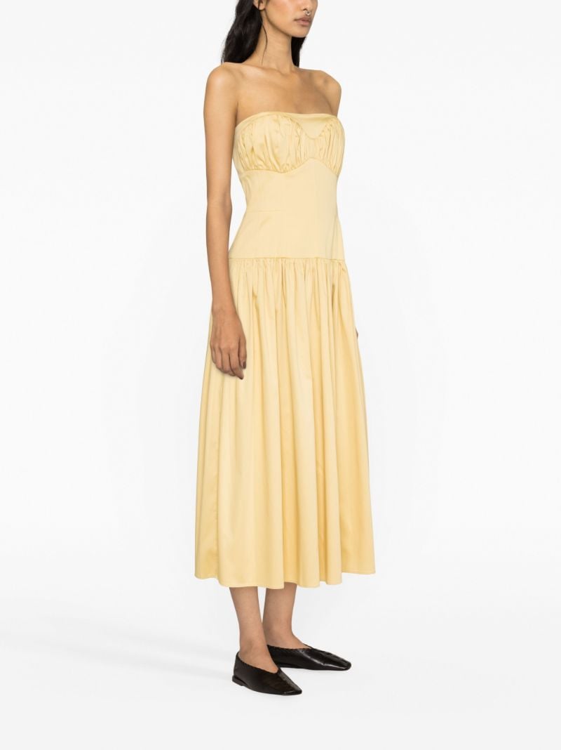 Yellow Lauryn Bandeau Midi Dress