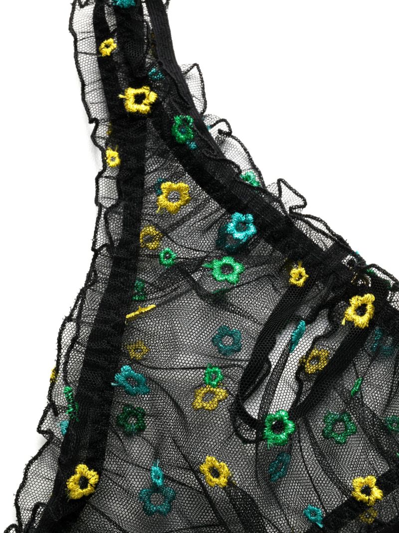 Black Jardin Ruffled Briefs
