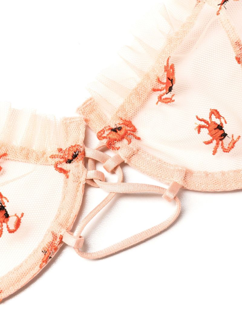 Pink Crabe Underwire Balconette Bra