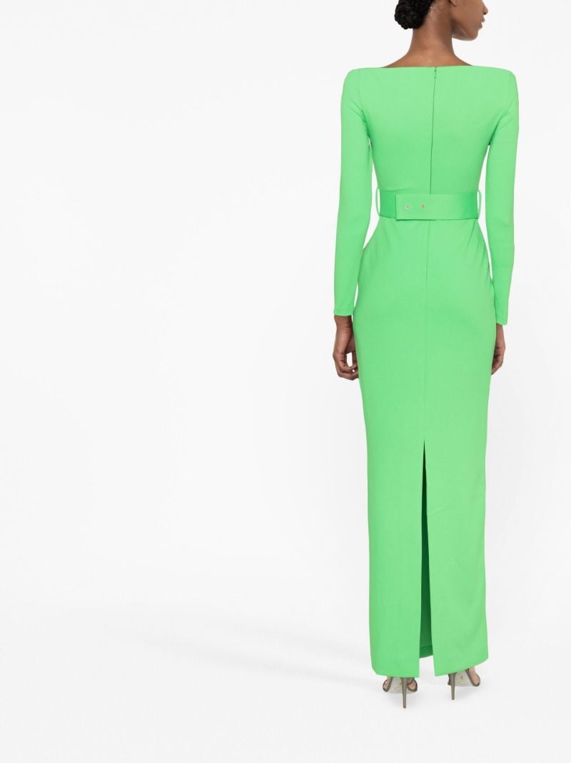 Green Sabina Off-the-shoulder Maxi Dress