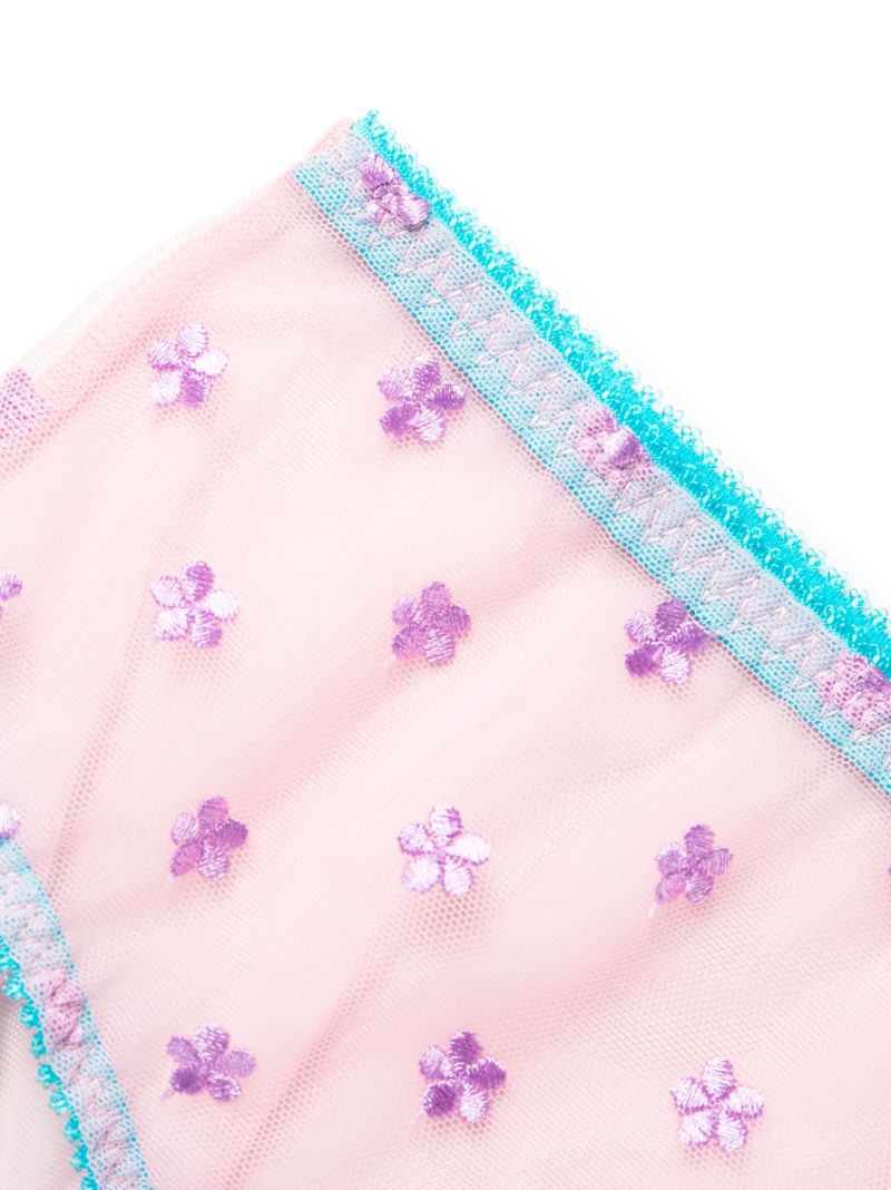 Blue Beth Embroidered High Waist Briefs