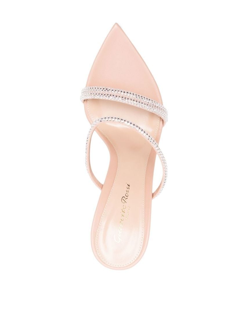 Pink Cannes 105 Crystal Suede Sandals