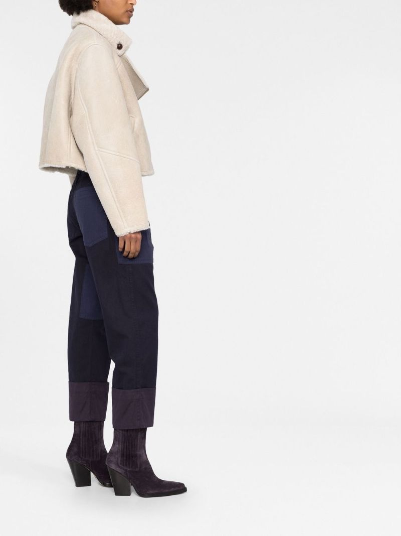 Neutral Leather Biker Jacket