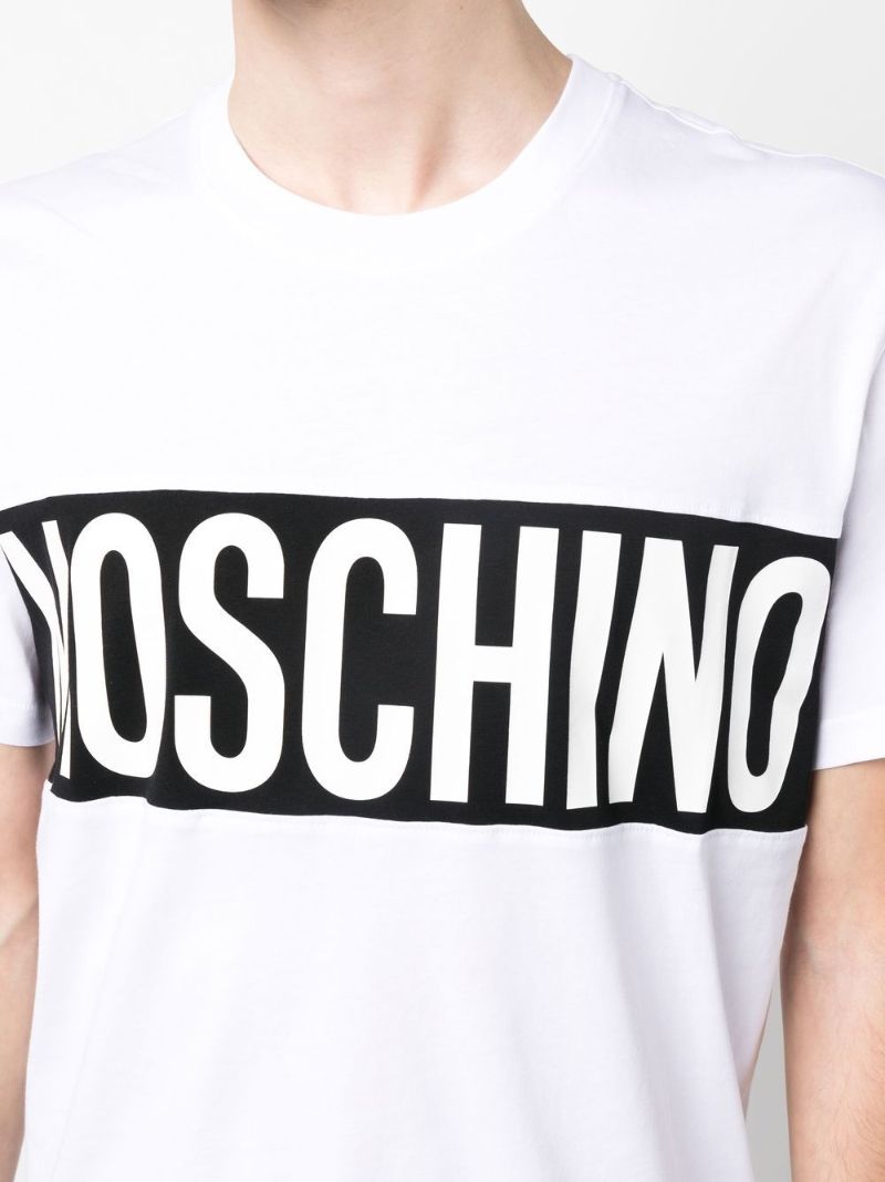 White Logo Print Organic Cotton T-shirt