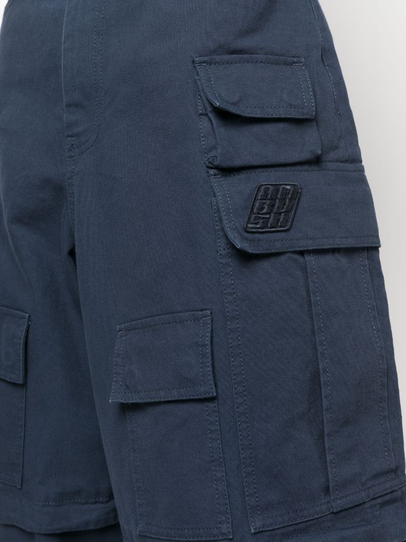 Blue Wide Cargo Trousers