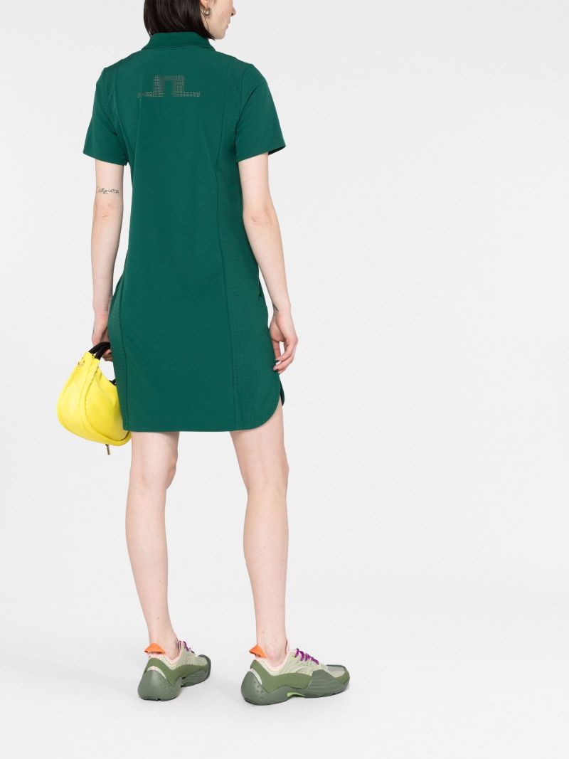 Green Short Sleeve Polo Dress