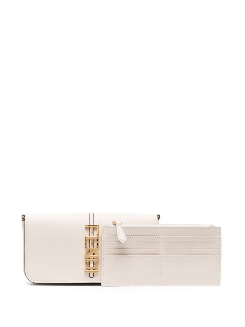 Neutral Fendigraphy Leather Cross Body Bag