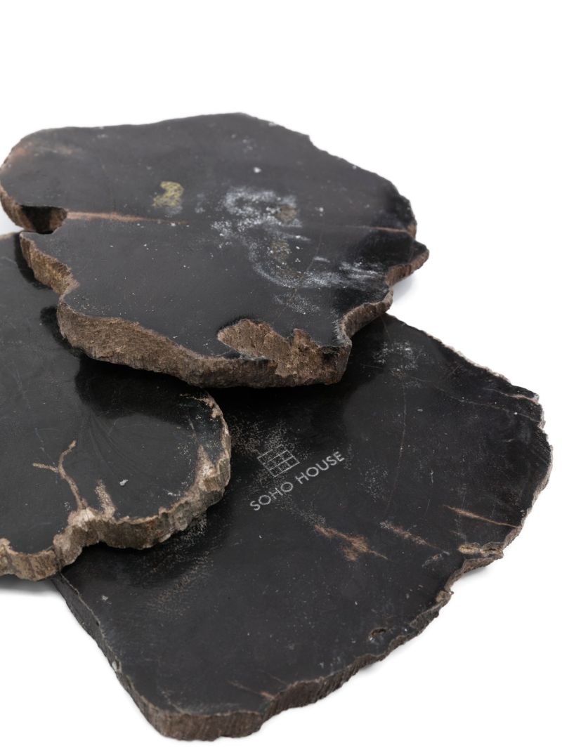 Black Balfern Wood Coaster Set