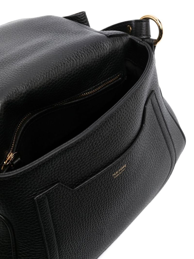 Black Jennifer Leather Top Handle Bag