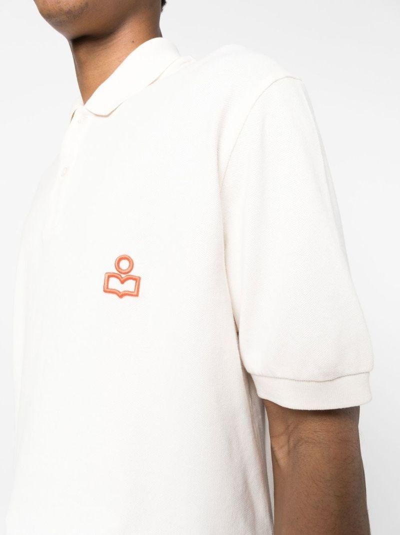 Neutral Logo Cotton Polo Shirt
