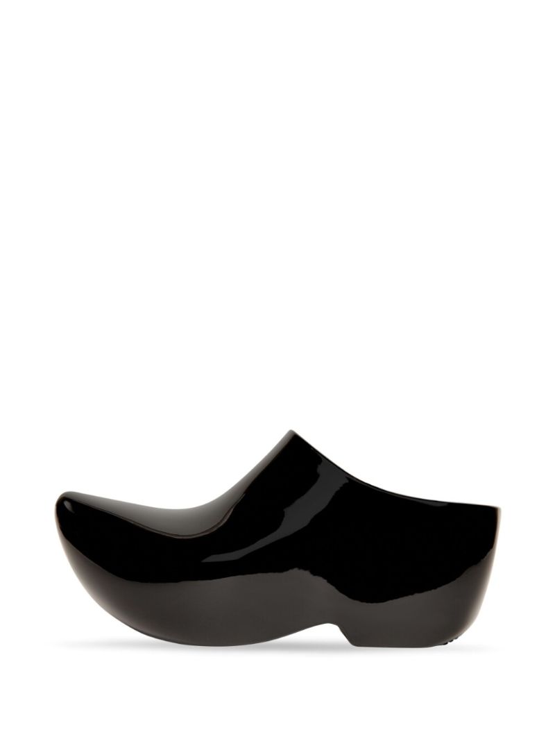 Black Technoclog Platform Mules