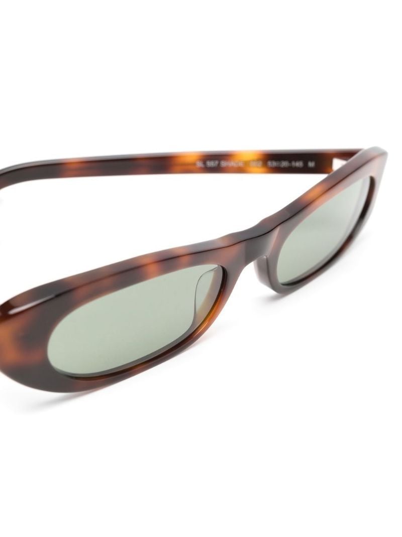 Brown Sl 557 Oval Sunglasses