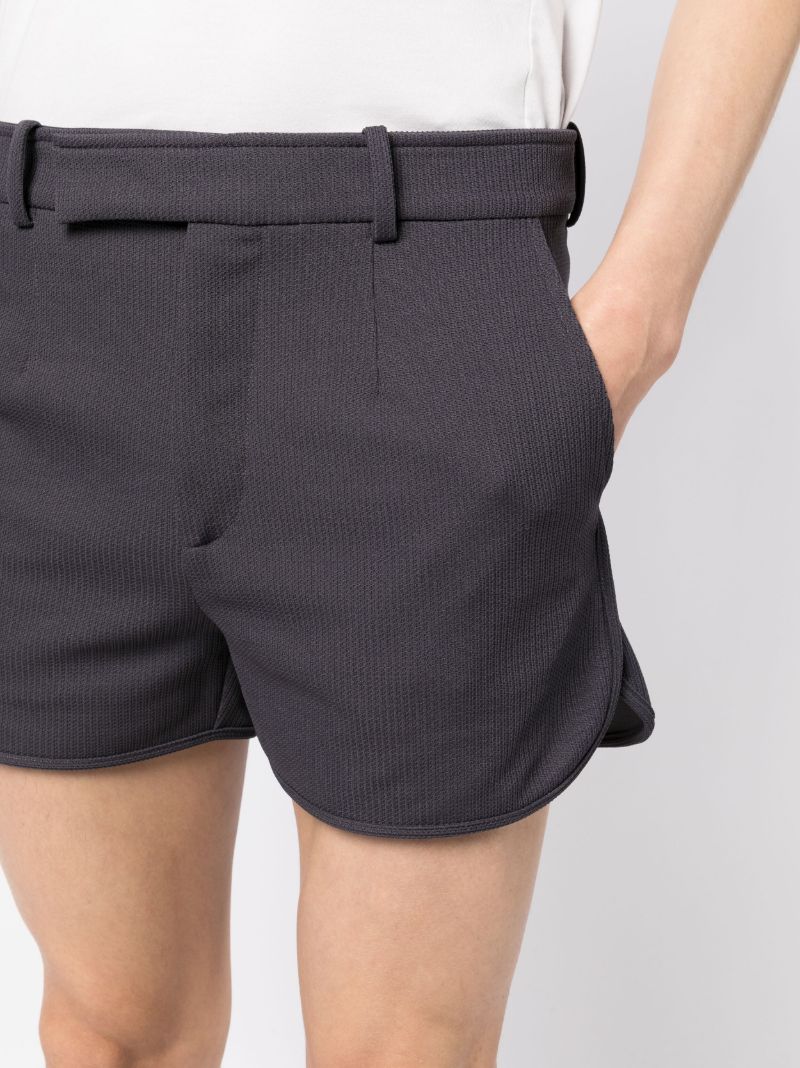 Grey Cotton Mini Shorts