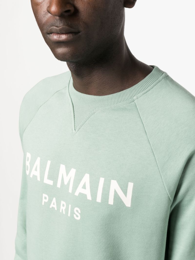 Green Logo Cotton Sweatshirt