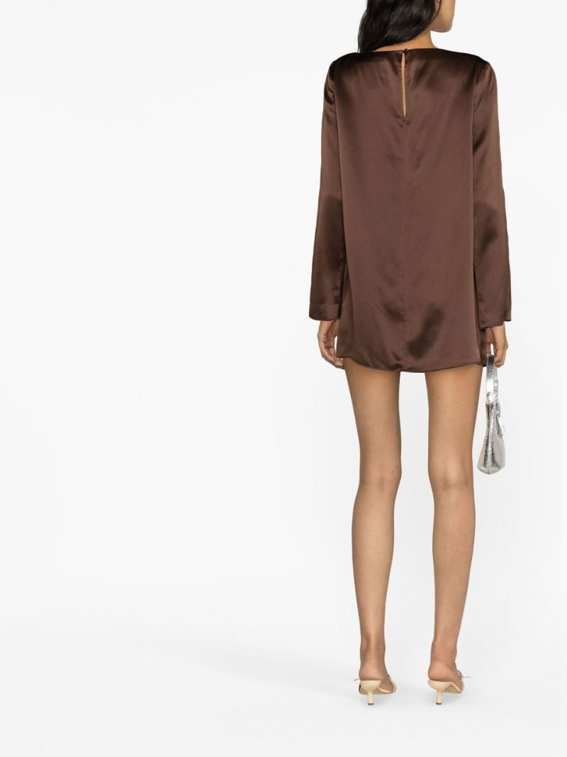 Brown Ilyse Silk Mini Dress
