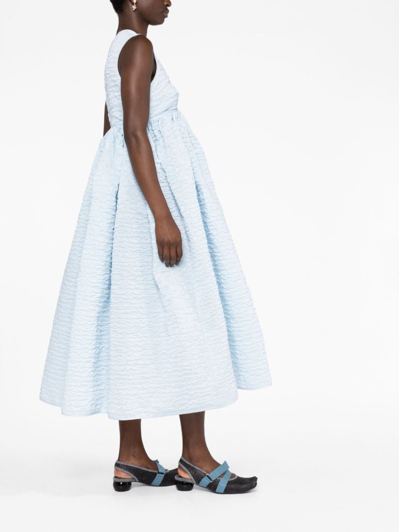 Blue Soleil Flared Midi Dress
