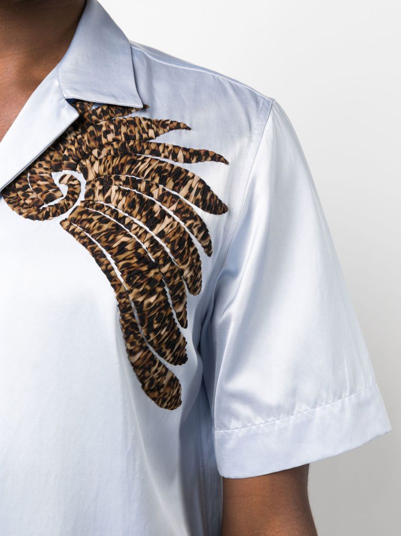 Blue Wings AppliquÃ_x0083_©e Short-sleeved Shirt