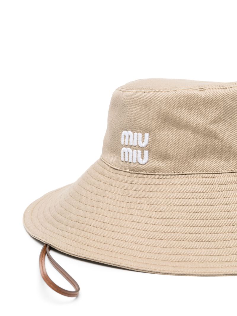 Neutral Logo Embroidered Bucket Hat