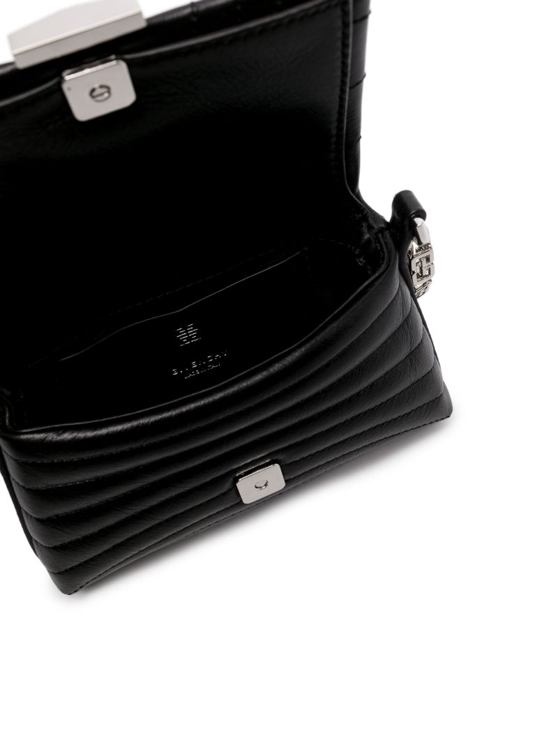 Black Micro Soft MatelassÃ_x0083_© Leather Mini Bag
