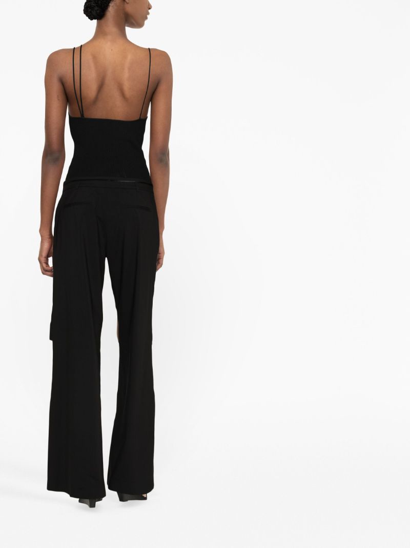 Black Low-rise Tailored Trousers