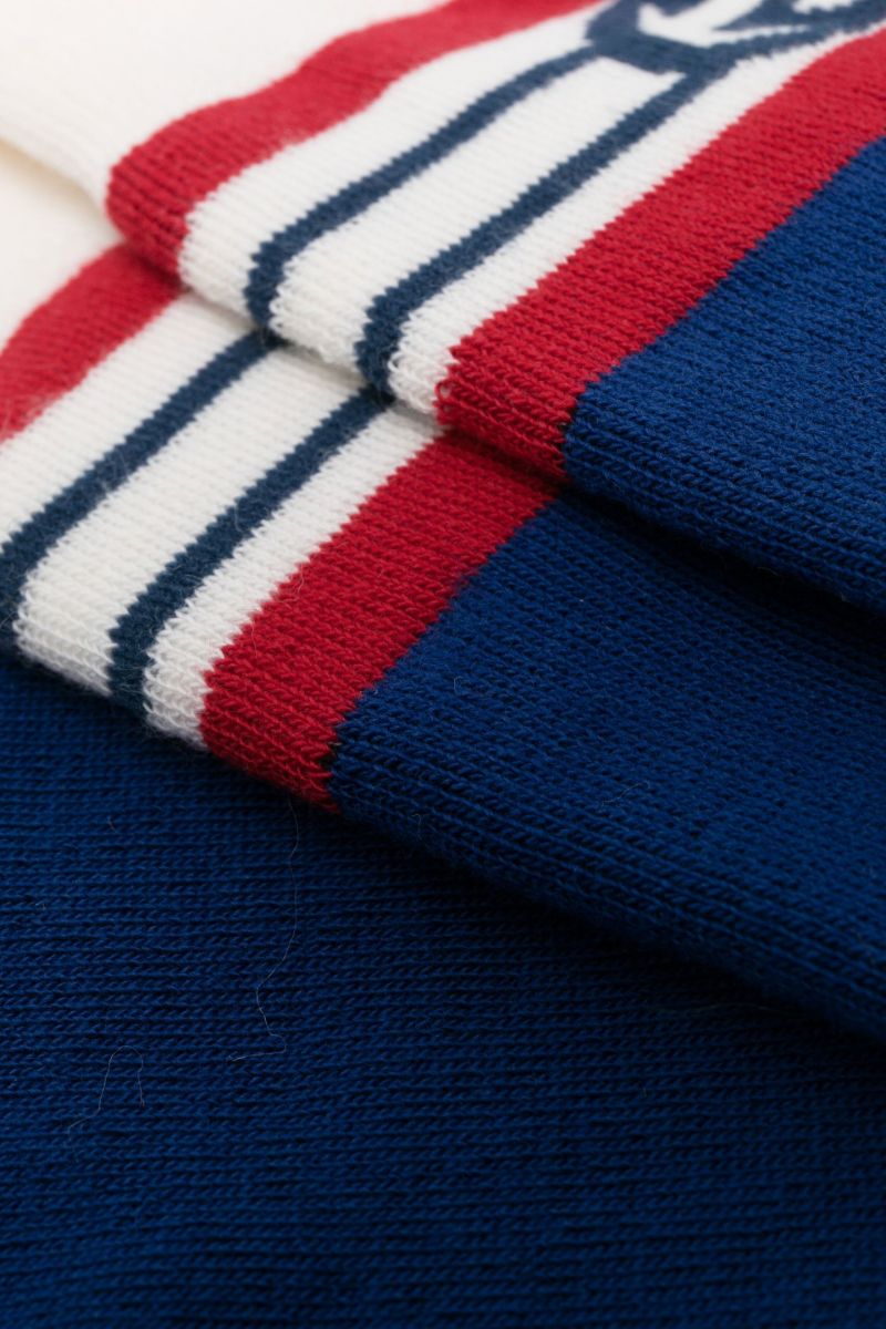 Blue Gg Logo Print Socks