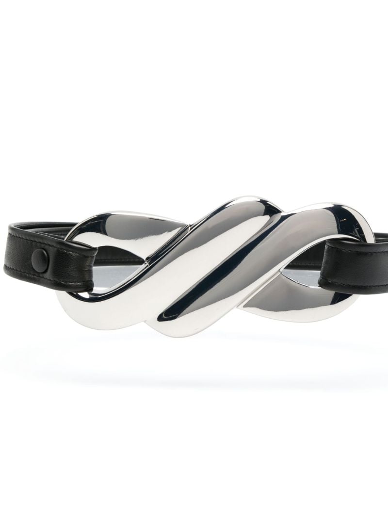 Black Infinity Leather Belt