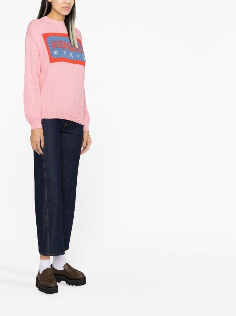 Pink Paris Intarsia Logo Sweater