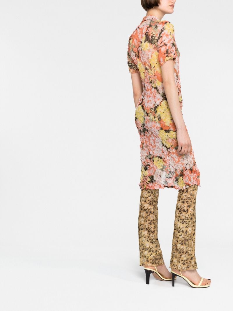 Orange Floral Print Dress