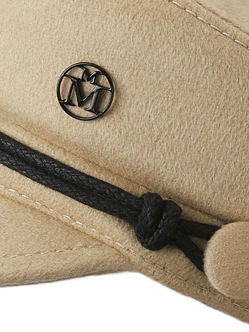 Neutral Abby Felted Baker Boy Hat