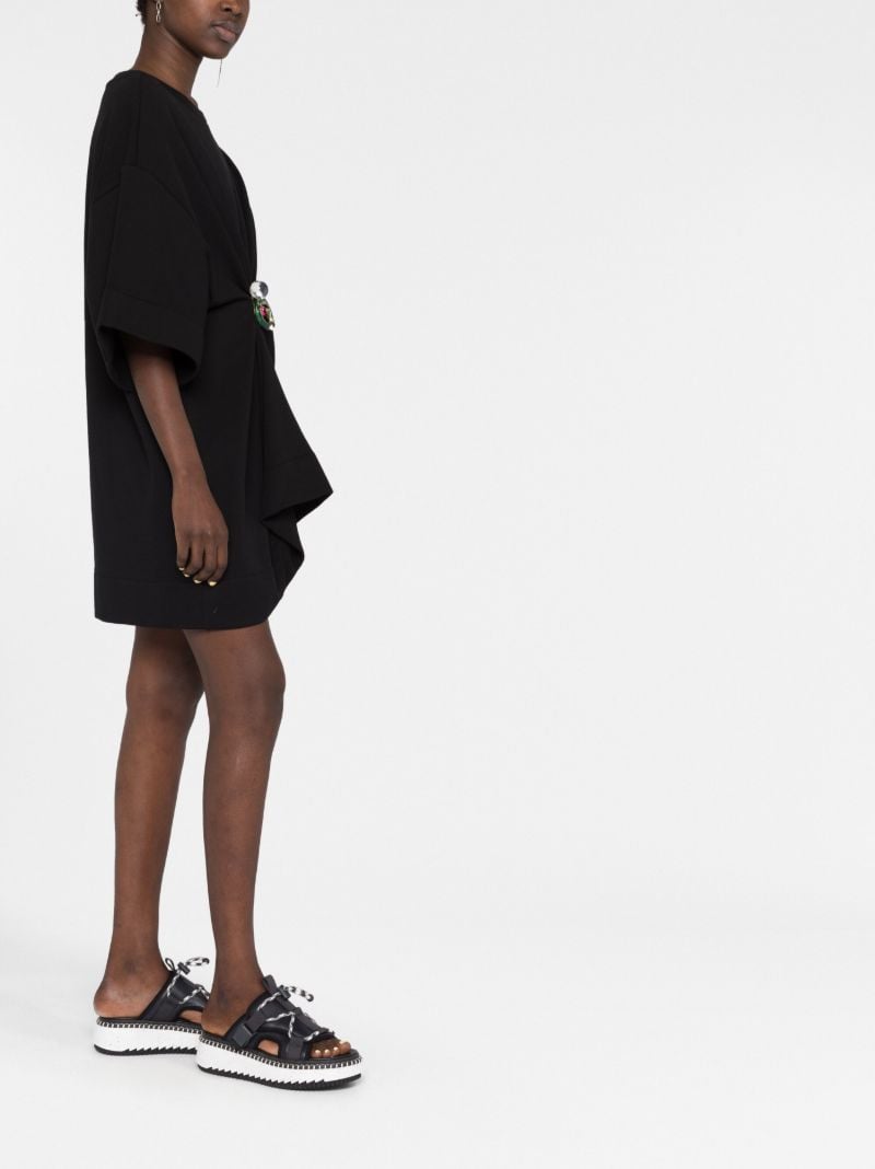 Black Jewel Cotton T-shirt Dress