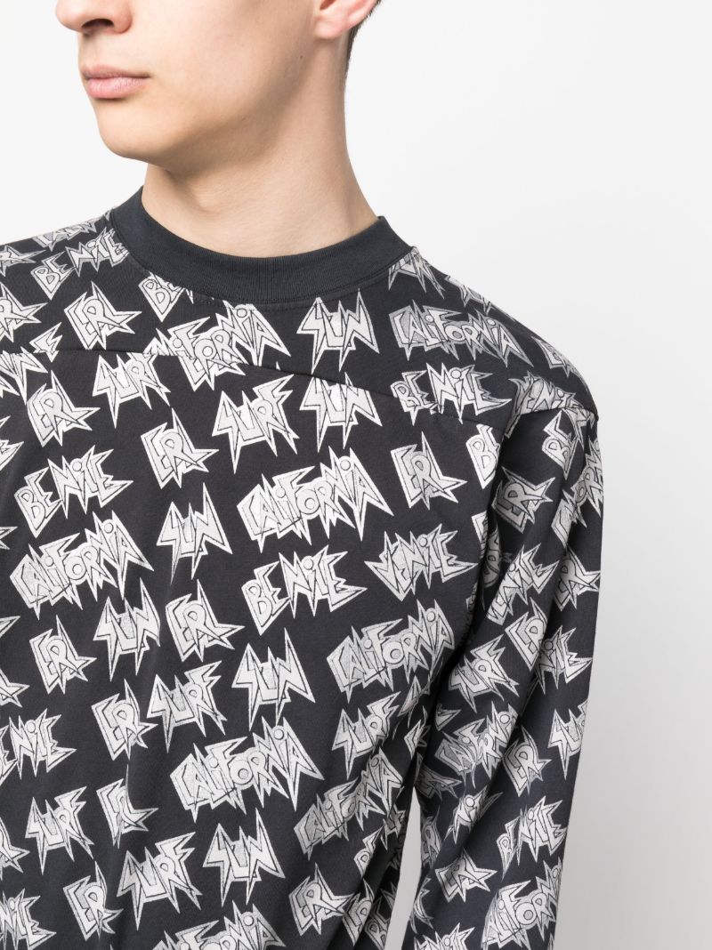 Black Logo-print Long-sleeve T-shirt