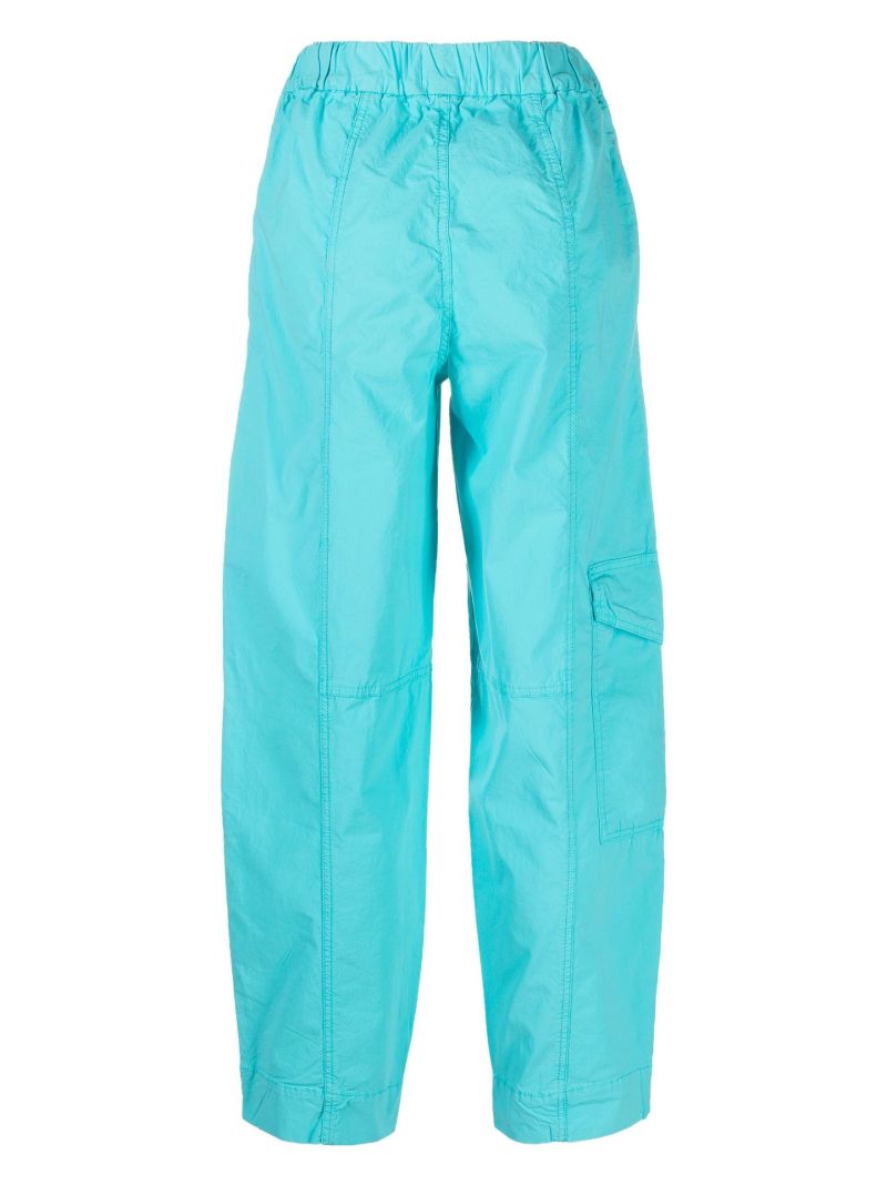 Blue Elasticated Curve Organic Cotton Trousers