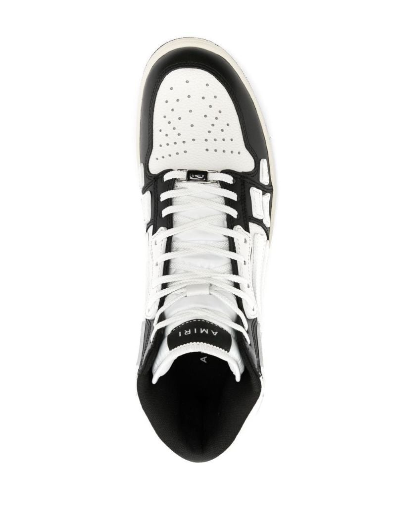 Black Skel-panelled Leather Sneakers