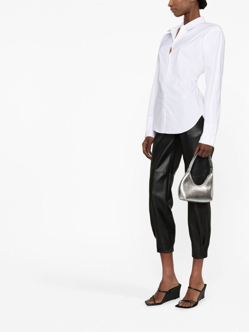 White Tie-back Cotton Shirt