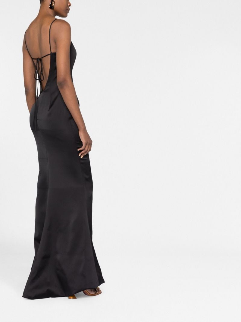 Black Open-back Mermaid Gown