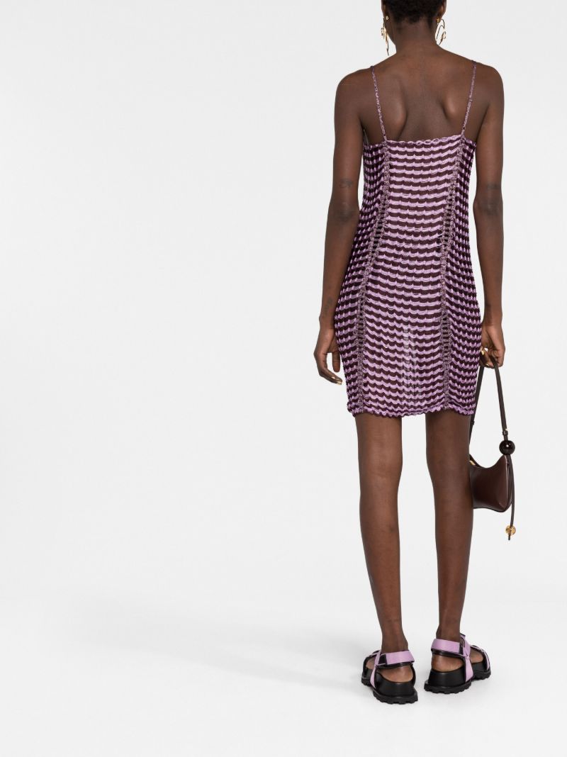 Purple Expandable Sleeveless Mini Dress