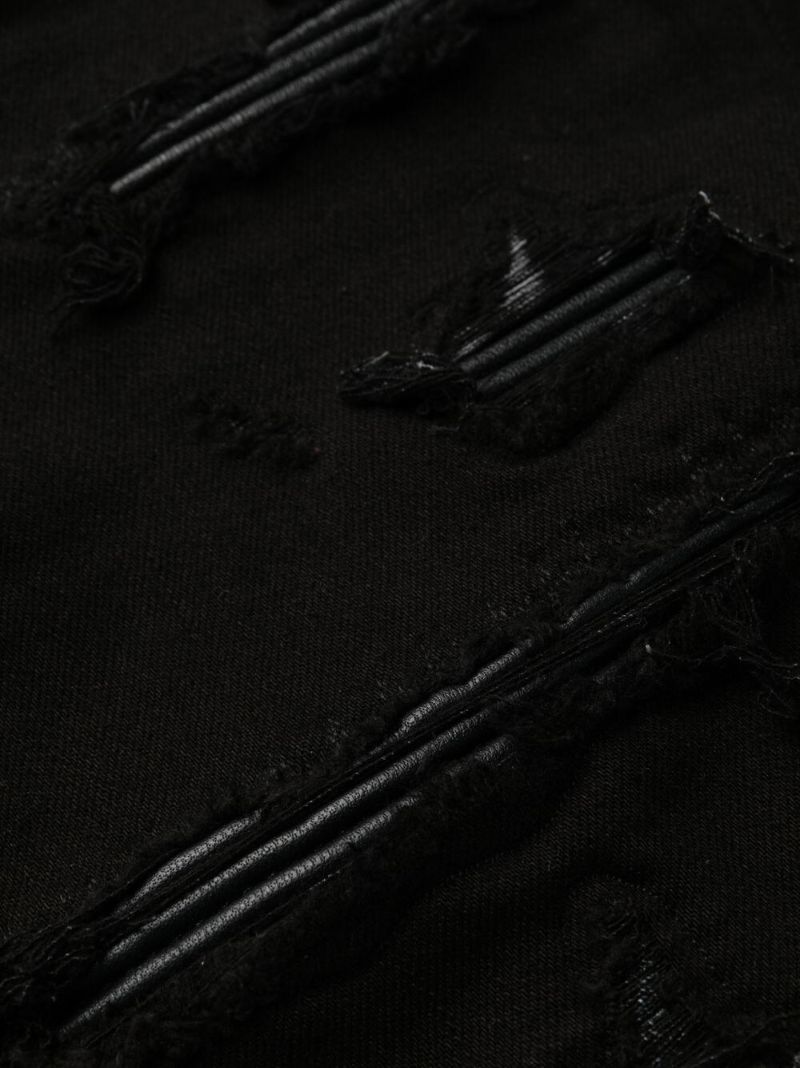 Black Thrasher Ripped Skinny Trousers