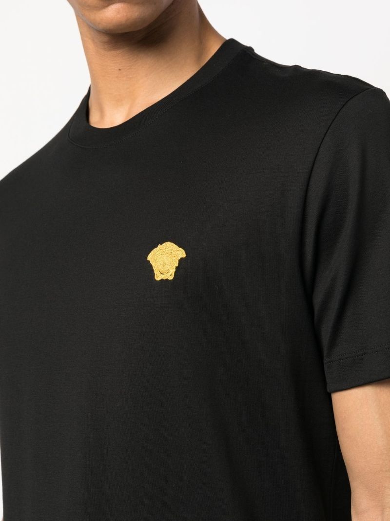 Black Medusa Embroidered T-shirt