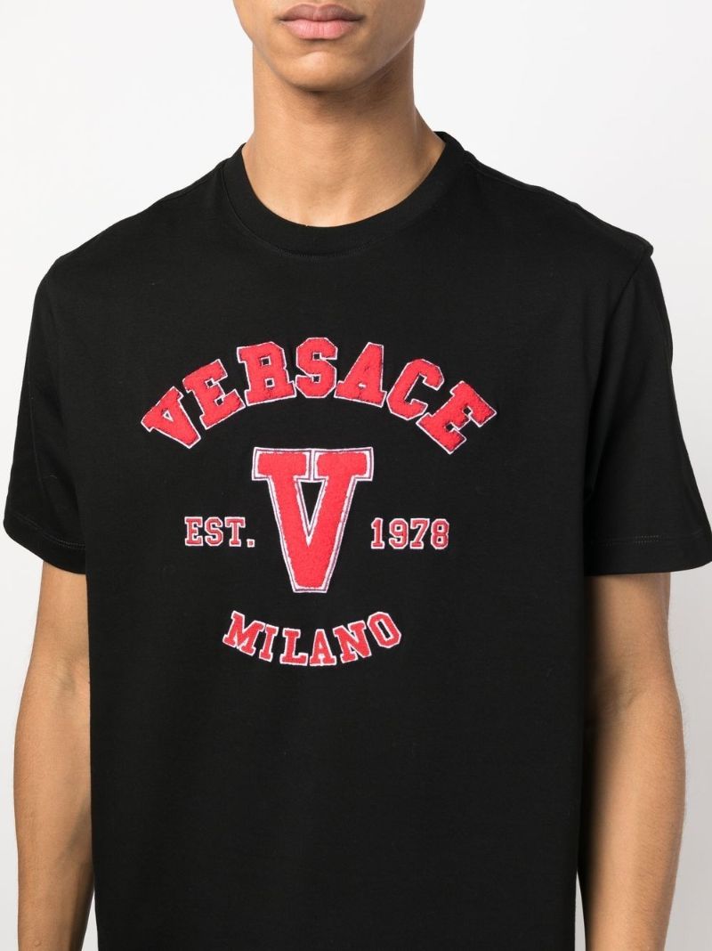 Black Logo AppliquÃ_x0083_© T-shirt