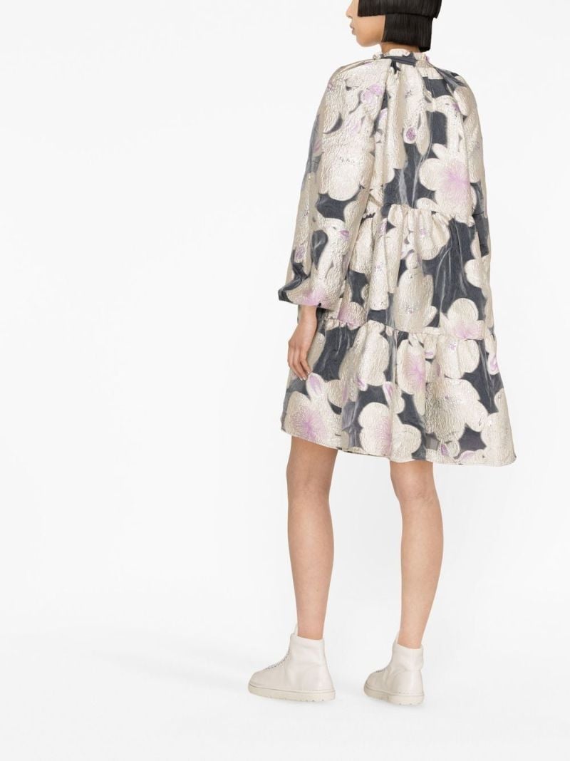 Neutral Jasmine Tiered Mini Dress
