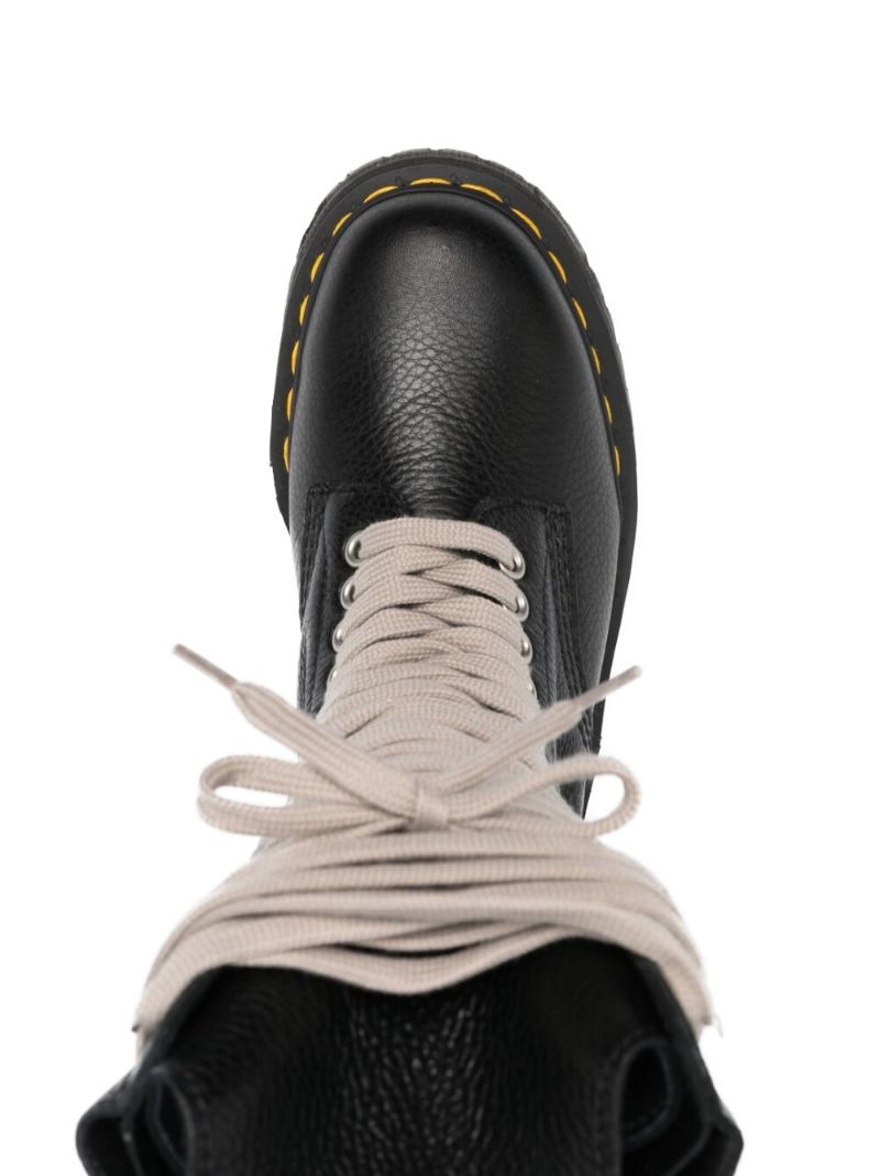 Black X Dr. Martens 1918 Textured Lace-up Boots
