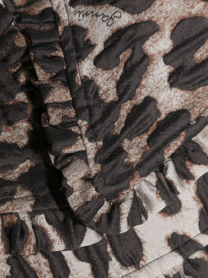 Brown Leopard Print Collar