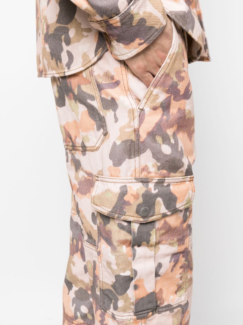 Orange Elyo Camouflage Cargo Trousers
