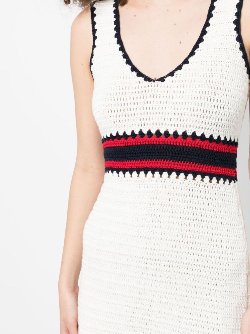 White Elsa Palmer Crochet Mini Dress